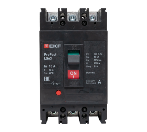 Выключатель автоматический LS63 15кА 3P 10А ProPact  mccb-63-15-3-10-ls  EKF