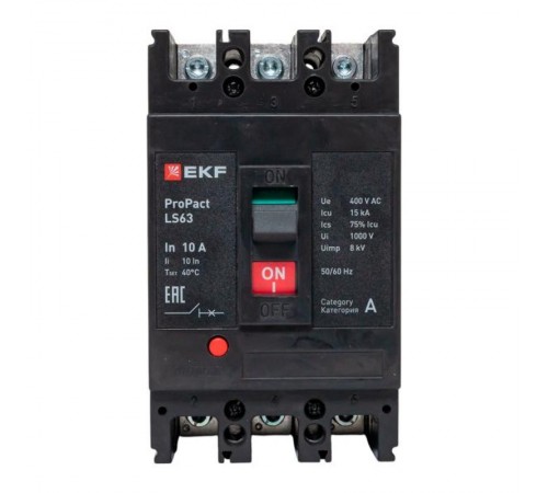 Выключатель автоматический LS63 15кА 3P 10А ProPact  mccb-63-15-3-10-ls  EKF