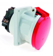 Розетка встраиваемая наклонная 63A 5р(3P+N+PE) 6h 400V IP44 114х114 1202 I 1202-Bals I Bals