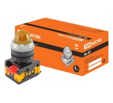 Лампа AL-22 сигнальная d22мм желтый неон/230В цилиндр   SQ0702-0034  TDM