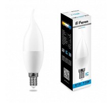 Лампа светодиодная LB-770 (11W) 230V E14 6400K свеча на ветру  25952  FERON