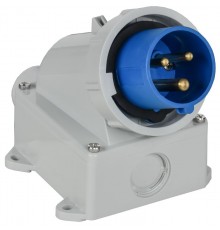 Вилка стационарная ССИ-5132 16А-6ч 220В 2P+PE IP67  PSR51-016-3-0-67  IEK