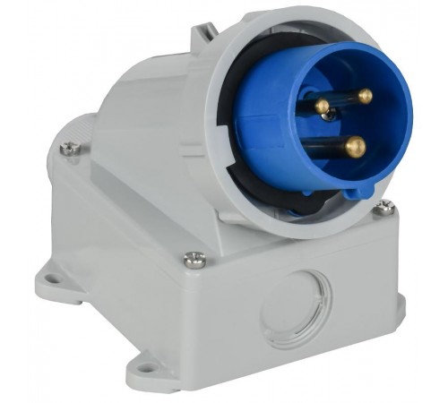 Вилка стационарная ССИ-5132 16А-6ч 220В 2P+PE IP67  PSR51-016-3-0-67  IEK