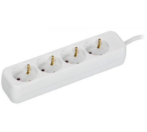 UMA Удлинитель У04 4 места 2P+PE 3м 3х1мм2 10А белый   UM-YP10-10-04-03-Z-K01  IEK