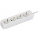 UMA Удлинитель У04 4 места 2P+PE 3м 3х1мм2 10А белый   UM-YP10-10-04-03-Z-K01  IEK