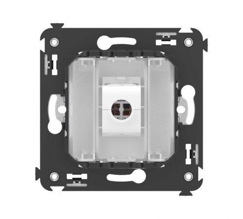 Компьютерная розетка RJ-45 без шторки в стену, кат.5е одинарная, "Avanti", "Белое облако"  4400663  DKC