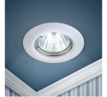 Светильник точечный встраиваемый под лампу ST3 50Вт MR16 белый штампованный  C0043801  ЭРА