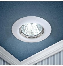 Светильник точечный встраиваемый под лампу ST3 50Вт MR16 белый штампованный  C0043801  ЭРА