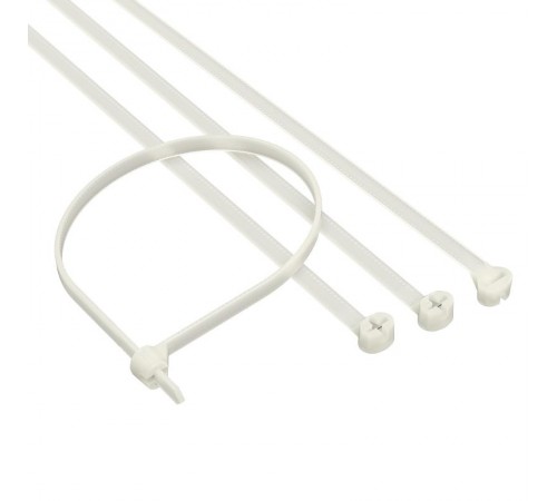 Хомут P6.6 с двойным замком, белый 2,5x100  21203SR  DKC