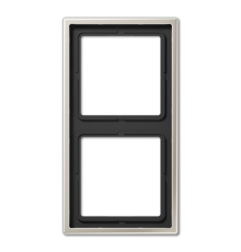 Рамка для вертикальной и горизонтальной установки, 2 поста; металл; нержавеющая сталь; Edelstahl  ES2982  Jung