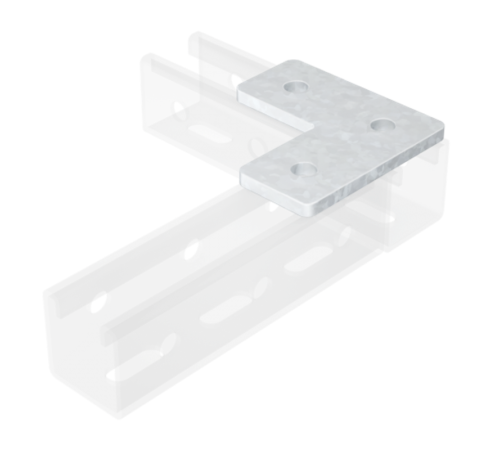 Пластина соединительная L-обр., длина 90х90 мм, 3отв., нержавеющая сталь AISI 304  IBMD1021C  DKC