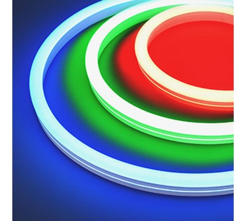 Светодиодная лента герметичная MOONLIGHT-SIDE-B84-12x24mm 24V RGB (12 W/m, IP68, 5m, wire x2) (Arlight, Вывод кабеля прямой)  042751  Arlight