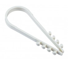 Дюбель-хомут 19-25мм круг. каб. нейл. белый (25шт/упак)  UDH13-19-25-025-K01  IEK