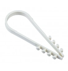 Дюбель-хомут 19-25мм круг. каб. нейл. белый (25шт/упак)  UDH13-19-25-025-K01  IEK