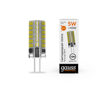 Лампа светодиодная Elementary G4 12V 5W 400lm 3000K силикон LED 1/20/200  18715  Gauss