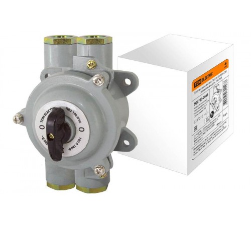 Пакетный выключатель ПВ2-100 2П 100А 220В, силуминовый корпус, IP56  SQ0723-0068  TDM