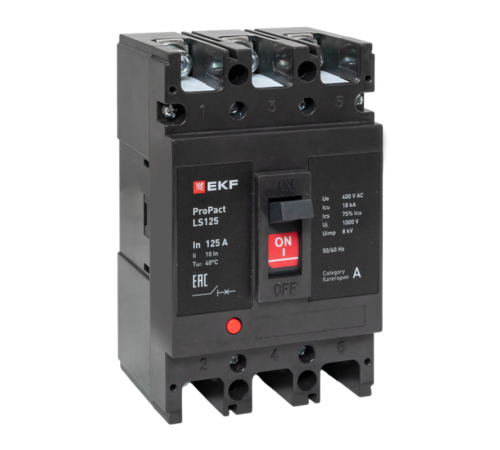 Выключатель автоматический LS125 18кА 3P 160А ProPact  mccb-125-18-3-160-ls  EKF