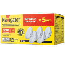 Лампа светодиодная   95 324 NLL-GX53-10-230-4K-PACK5  95324  Navigator