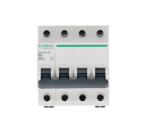 Выключатель автоматический четырёхполюсный 25А B 4.5kA City9  C9F14425  SE