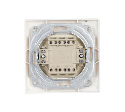 КВАРТА Белый Выключатель 2-клавишный проходной 10А ВСп10-2-0-КБ  EVK22-K01-10-DM  GENERICA