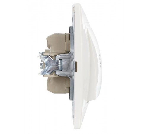 КВАРТА Белый Выключатель 2-клавишный проходной 10А ВСп10-2-0-КБ  EVK22-K01-10-DM  GENERICA