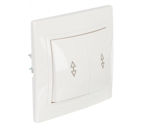 КВАРТА Белый Выключатель 2-клавишный проходной 10А ВСп10-2-0-КБ  EVK22-K01-10-DM  GENERICA