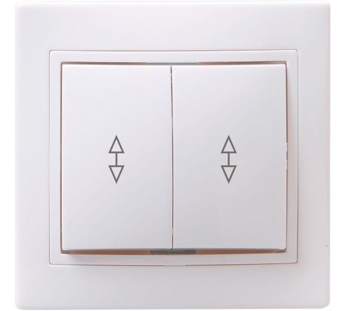 КВАРТА Белый Выключатель 2-клавишный проходной 10А ВСп10-2-0-КБ  EVK22-K01-10-DM  GENERICA