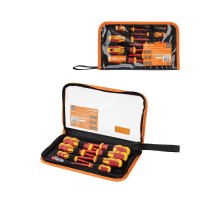 Набор диэлектрических отверток №3, тканевый пенал, 8 предметов, 1000 В, "ПрофиЭлектрик"  SQ1017-1203  TDM