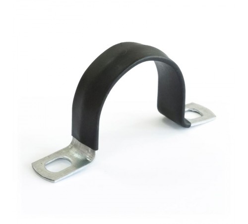 Скоба металлическая двухлапковая с полимерным покрытием СМД-П d31-32 мм (50 шт/уп)  PR08.6019  Промрукав