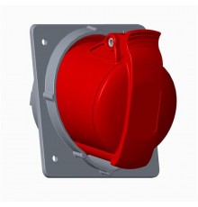 Розетка панельная с угловым минимальным фланцем 232RAM6, 32A, 2P+E, IP44, 6ч  2CMA170027R1000  ABB