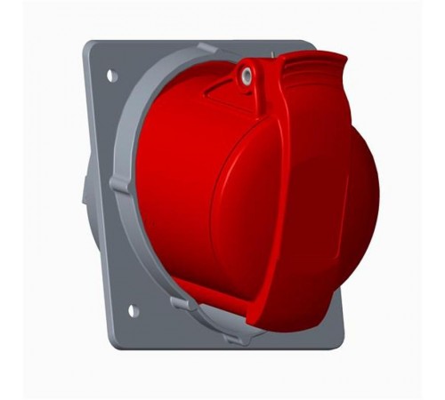 Розетка панельная с угловым минимальным фланцем 232RAM6, 32A, 2P+E, IP44, 6ч  2CMA170027R1000  ABB