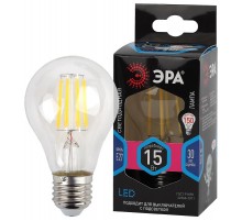 Лампа светодиодная F-LED A60-15W-840-E27 (филамент, груша, 15Вт, тепл, Е27)  Б0046983  ЭРА