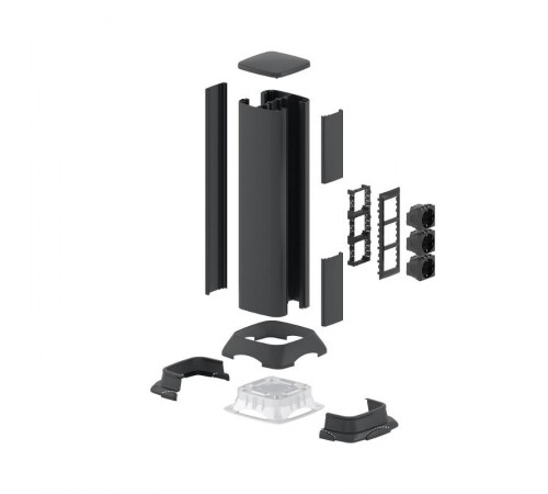 Миниколонна алюминиевая, 0.5м, цвет чёрный  19553  DKC