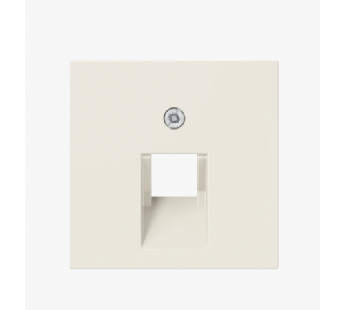 Крышка для одинарных телефонных и компьютерных розеток (UAE), фиксация винтом; дюропласт; слоновая кость; A500  A569-1PLUA  Jung