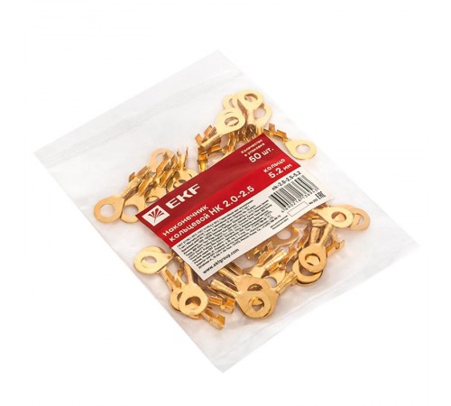 Наконечник кольцевой НК 2.0-2.5 кольцо 5.2 мм (уп 50шт) EKF PROxima  nk-2.0-2.5-5.2  EKF