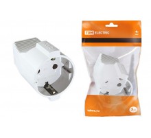 Кабельная розетка 2П+З  с з/ш 16А 250B белая  SQ1806-0031  TDM