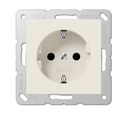 Розетка SCHUKO® с защитой от детей; термопласт; слоновая кость  EP1420KI  Jung