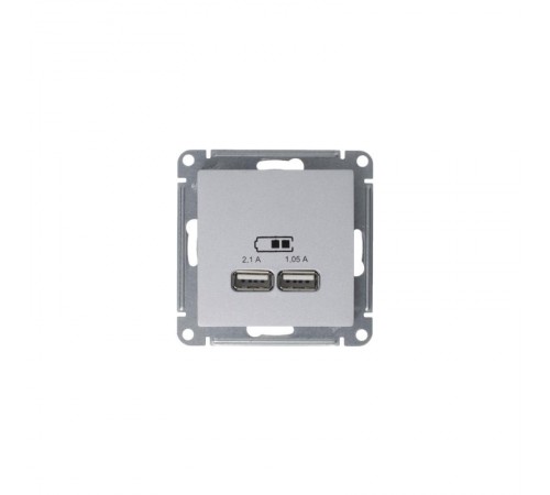 AtlasDesign Жемчуг Розетка USB, 5В, 1 порт x 2,1 А, 2 порта х 1,05 А, механизм  ATN000433  SE