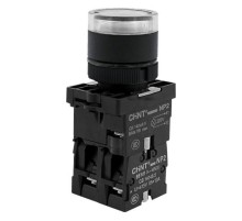 Кнопка управления NP2-EW3165 1НО+1НЗ белая AC/DC230В(LED), IP40 (R)  575305  CHINT