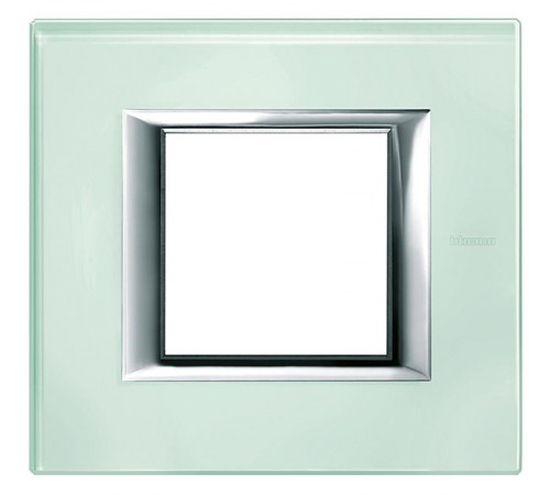 Axolute декоративные накладки прямоугольной формы, стекло, цвет кристалл, на 2 модуля  HA4802VKA  Legrand