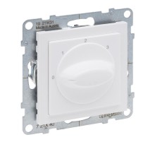 SUNO Выключатель вентилятора 4-позиционный. Винтовые зажимы. Цвет "Белый"  721140  Legrand