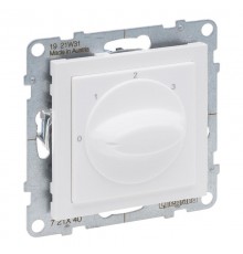 SUNO Выключатель вентилятора 4-позиционный. Винтовые зажимы. Цвет "Белый"  721140  Legrand