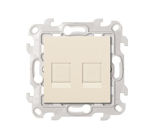 Simon 24 Сл. кость Комп. розетка 2-ая RJ45 кат 5е UTP  2450593-031  Simon