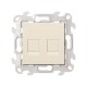Simon 24 Сл. кость Комп. розетка 2-ая RJ45 кат 5е UTP  2450593-031  Simon