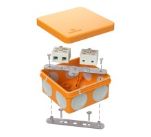 Коробка огнестойкая для о/п двухкомпонентная 60-0210-FR10.0-4 Е15-Е120 80х80х40 IP66  4p, 10.0 мм.кв. 60-0210-FR10.0-4  Промрукав