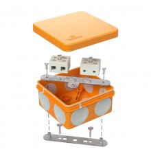 Коробка огнестойкая для о/п двухкомпонентная 60-0210-FR10.0-4 Е15-Е120 80х80х40 IP66  4p, 10.0 мм.кв. 60-0210-FR10.0-4  Промрукав