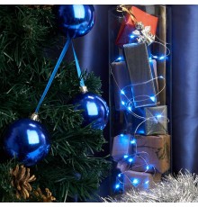 Светодиодная гирлянда CL570 линейная синий 2м + 0.5м с питанием от батареек  32367  Feron
