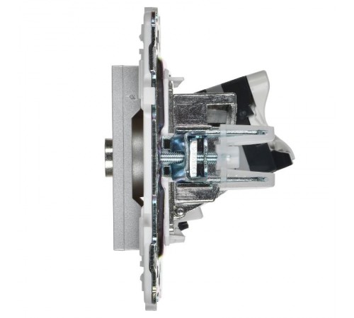 SKANDY Розетка двойная TV+RJ45 кат.5E SK-A14S серебряный   SK-AK20-1-K23  IEK