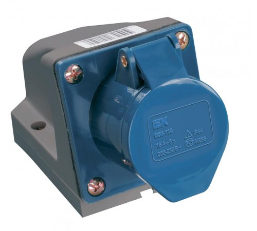 Розетка 123 стационарная 2Р+РЕ 32А 220В IP44  PSR11-032-3  IEK