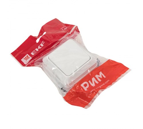 Рим Выключатель 1-клавишный 10А белый EKF  ENV10-021-10  EKF